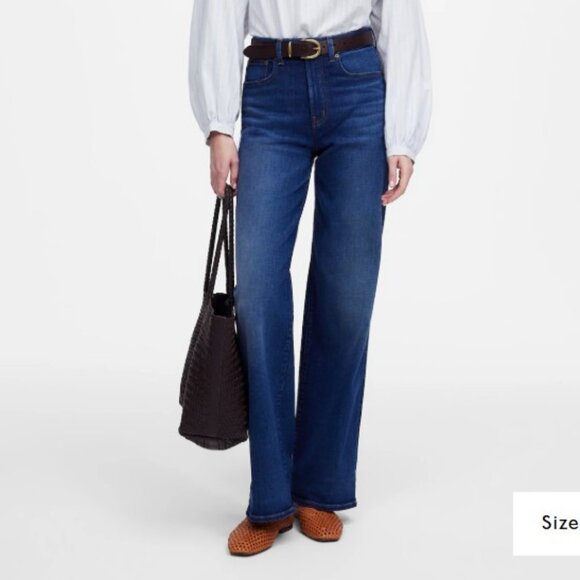 NWT Madewell The Perfect Vintage Wide Leg Jeans Pipestone Wash Sz 33 - Picture 1 of 7